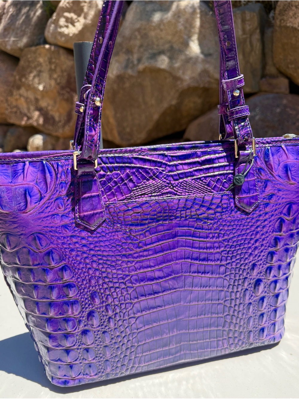 Brahmin Royal purple medium Asher nwt beautiful eye - Picture 5 of 7